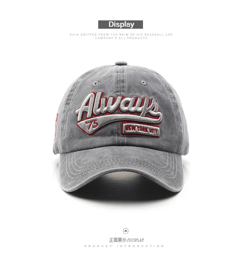 Berretto Da Baseball Unisex Cotone Lavato Con Ricamo Lettere Snapback Estate 2022 Hip Hop Casquette