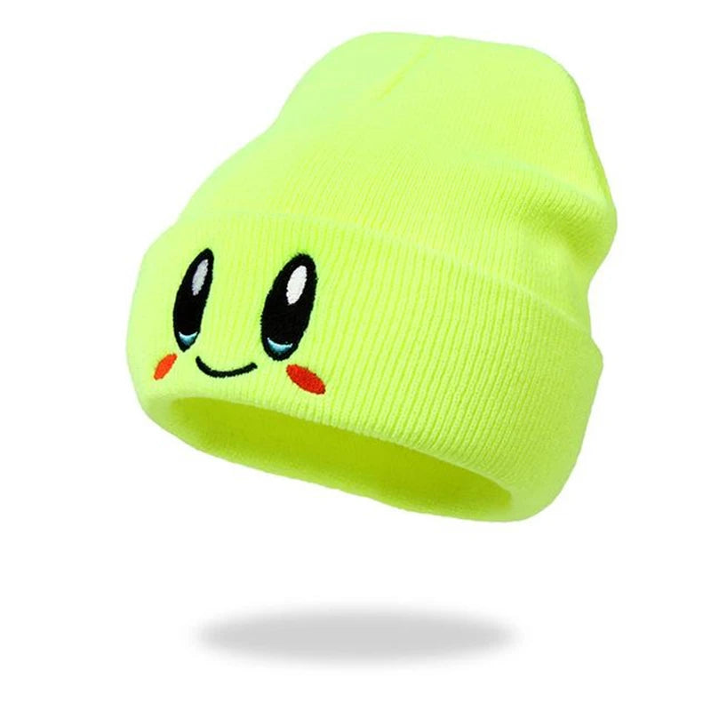 Coppia Beanie Unisex Con Ricamo Occhi, Colori Candy, Berretti In Maglia Calda, Casual E Trendy Per Donne E Uomini
