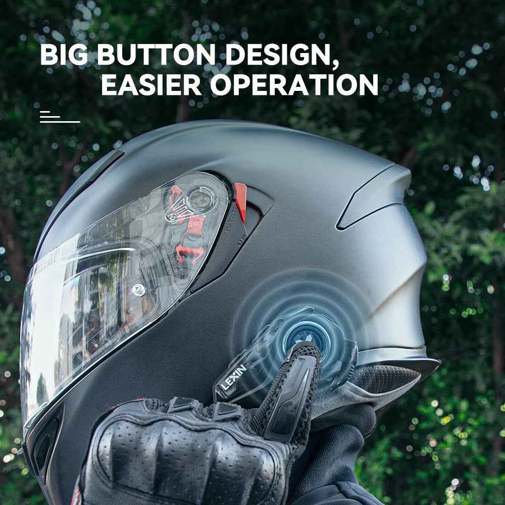 Cuffie Bluetooth Per Casco Interfono Moto Lexin G2P Comunicatore Vivavoce Fino A 6 Ciclisti Con Radio FM