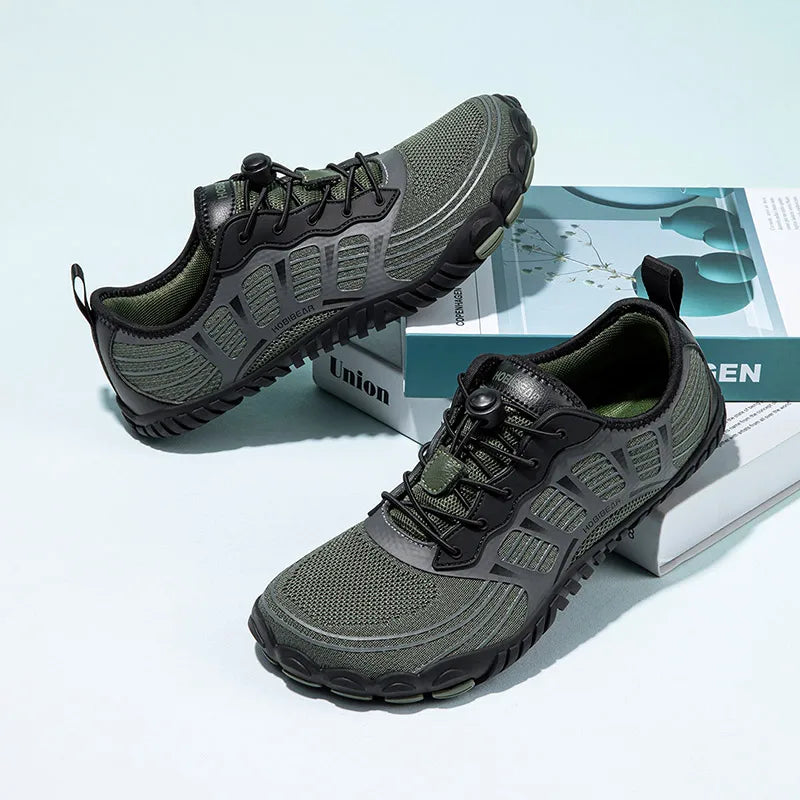 HOBIBEAR Scarpe Da Ginnastica Traspiranti Con Fascia Elastica Punta Larga Per Uomo E Donna Spiaggia