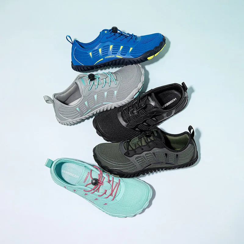 HOBIBEAR Scarpe Da Ginnastica Traspiranti Con Fascia Elastica Punta Larga Per Uomo E Donna Spiaggia