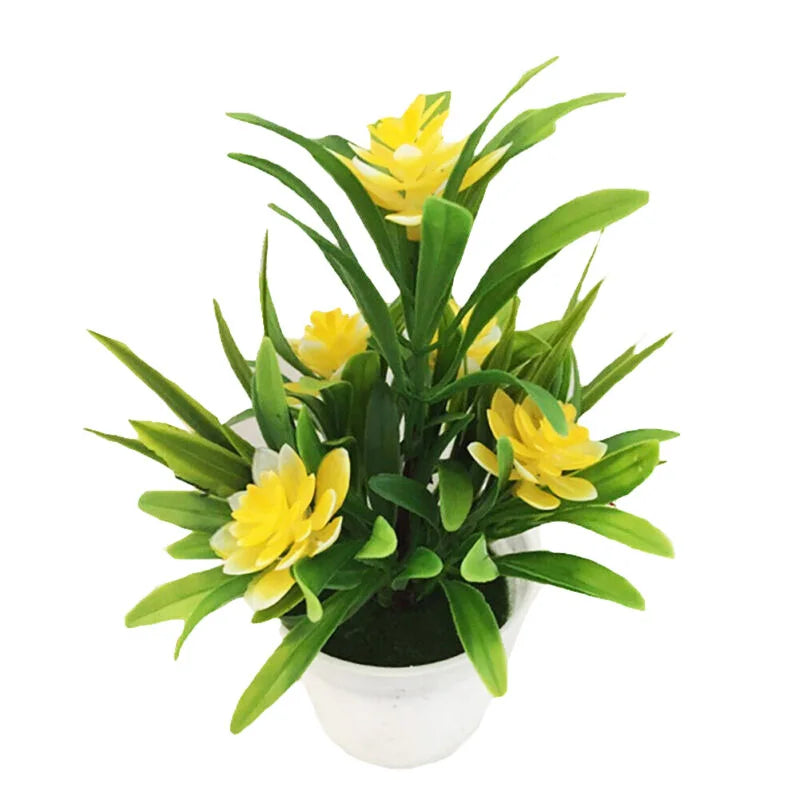 Fiori Artificiali in Vaso per Piante Decorazioni Finti in Plastica per Casa Ufficio Regalo Desktop Bonsai Festa di Nozze