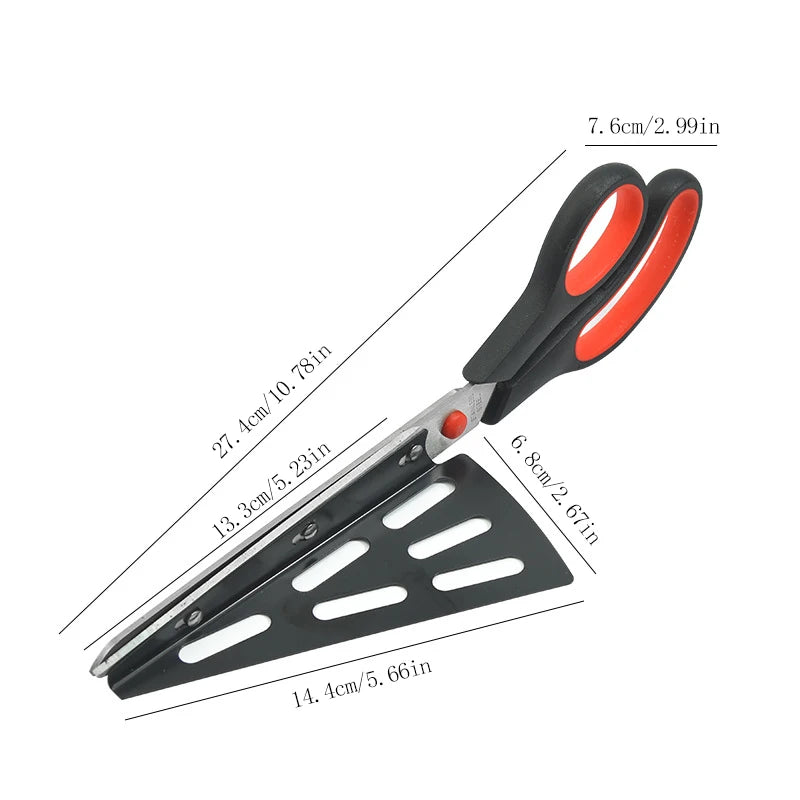 Cesoie Per Pizza Staccabili In Acciaio Inossidabile 2 In 1 Forbici Da Cucina Spatola Ecologiche Per Uso Domestico