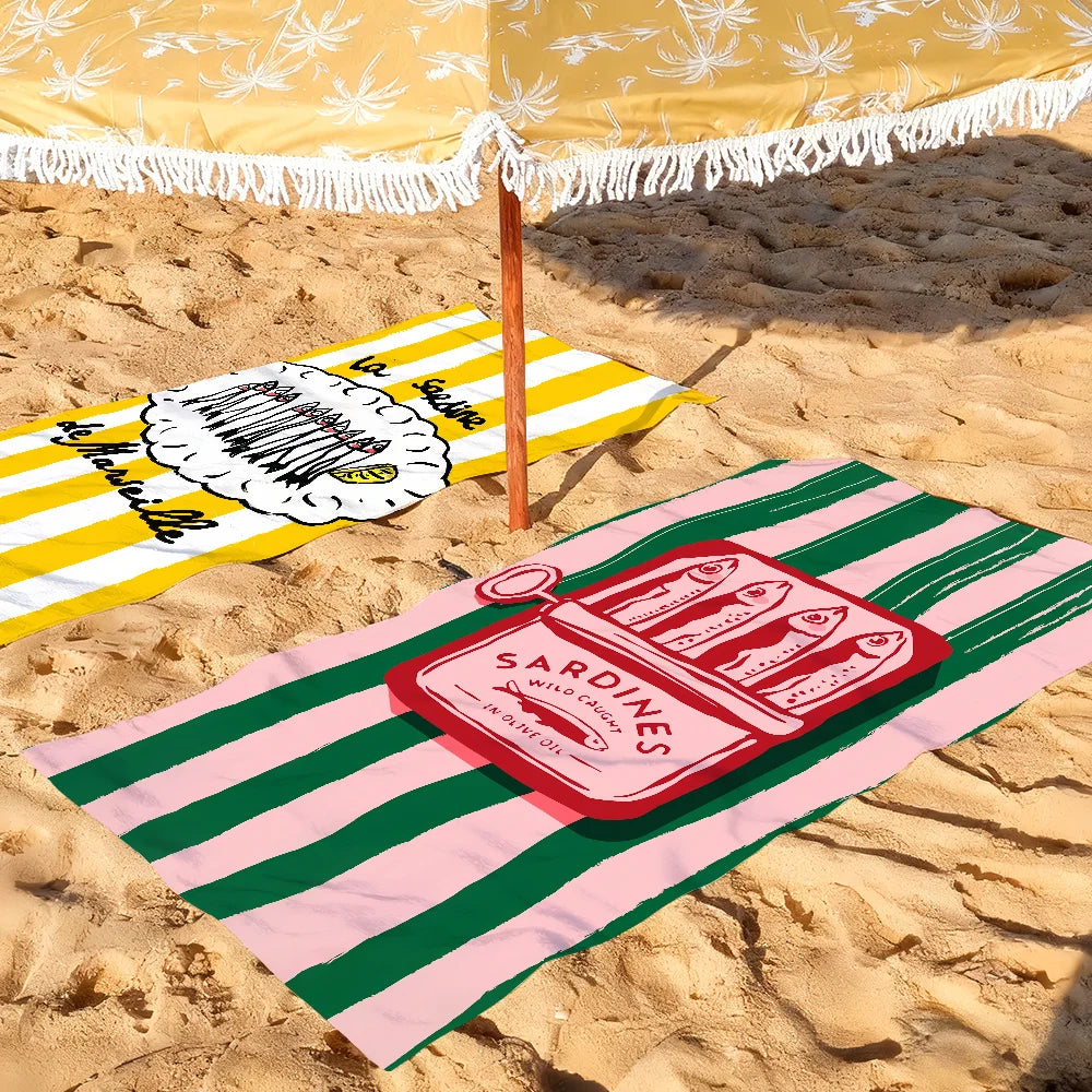 Asciugamano Quick Dry Colorato per Yoga Nuoto Fitness da Spiaggia Morbido e Vivace Design Mare per Sportivi