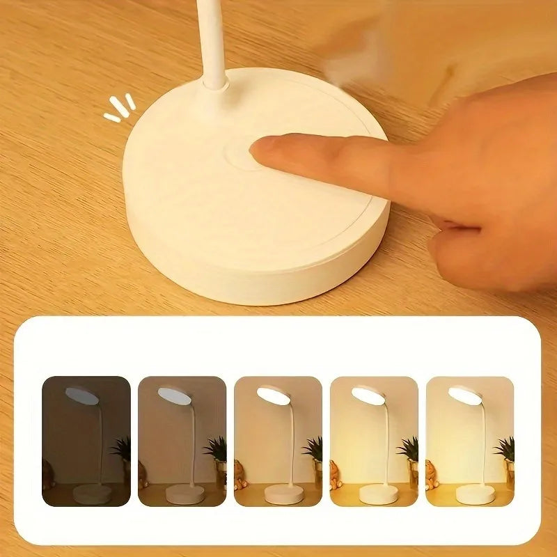 Lampada Da Scrivania LED Flessibile Con Dimmer A Tre Livelli USB Luce Bianca Calda Per Casa Ufficio Studio