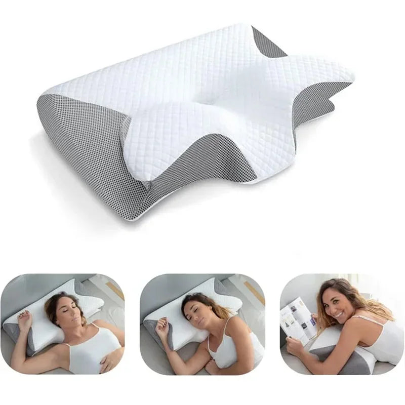 Cuscino Cervicale Memory Foam A Forma Di Farfalla Per Il Collo Sonno Confortevole E Ortopedico