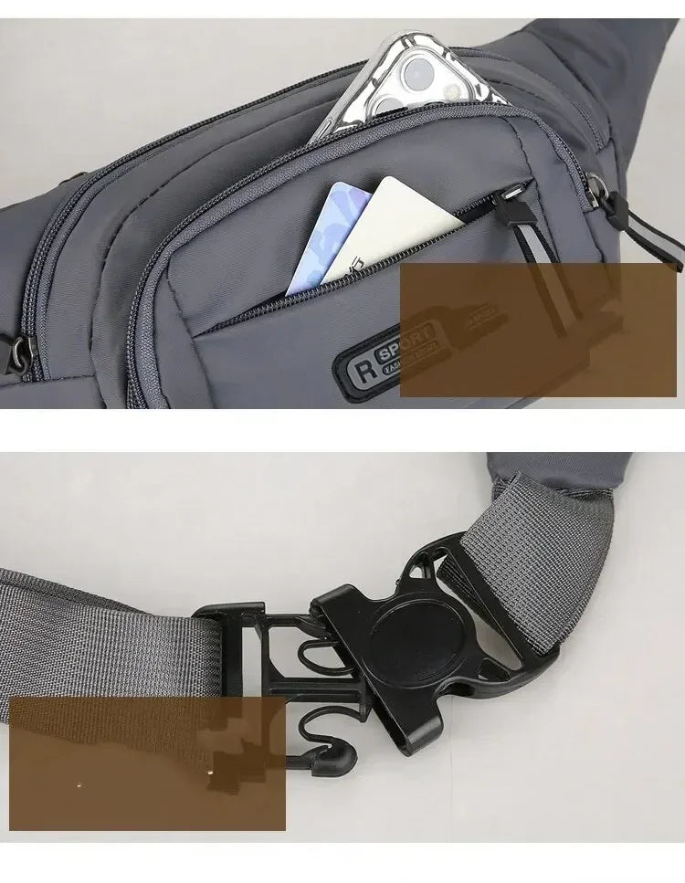 Marsupio Da Uomo In Tela Ultra Sottile Antifurto Per Corsa All Aperto Unisex Sportivo