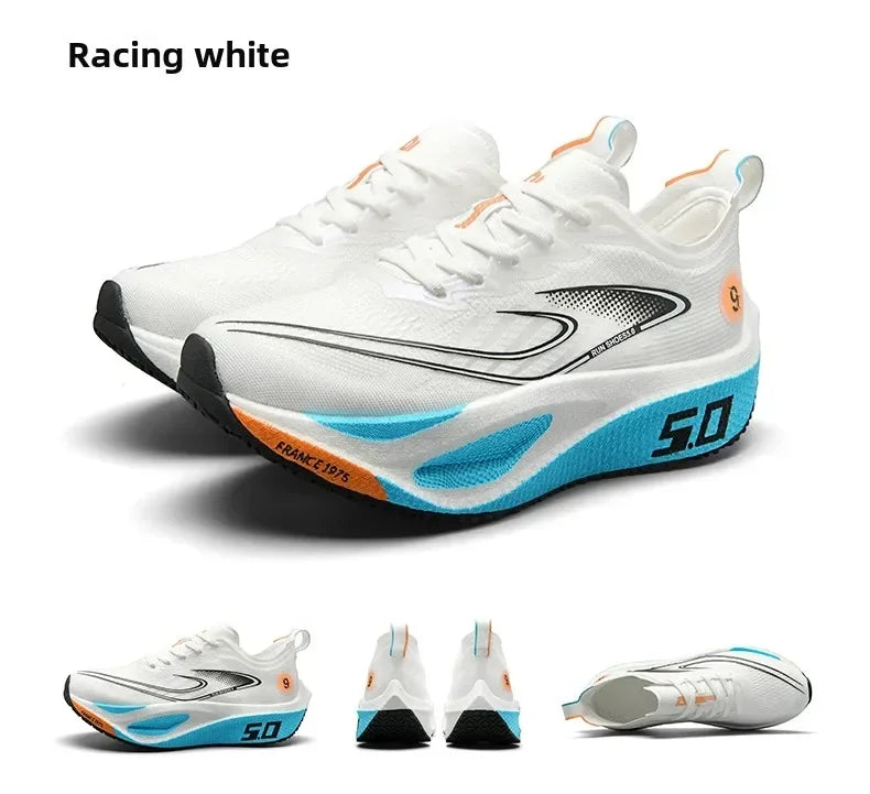 Scarpe Da Corsa 2025 Con Piastra In Carbonio Traspiranti Con Cuscino Di Rimbalzo Leggero Per Maratona Professionale