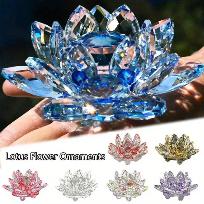 Figurina Fiore Di Loto In Vetro Cristallo Nozze E Casa Collezione Ornamenti Da Tavolo Regalo Souvenir