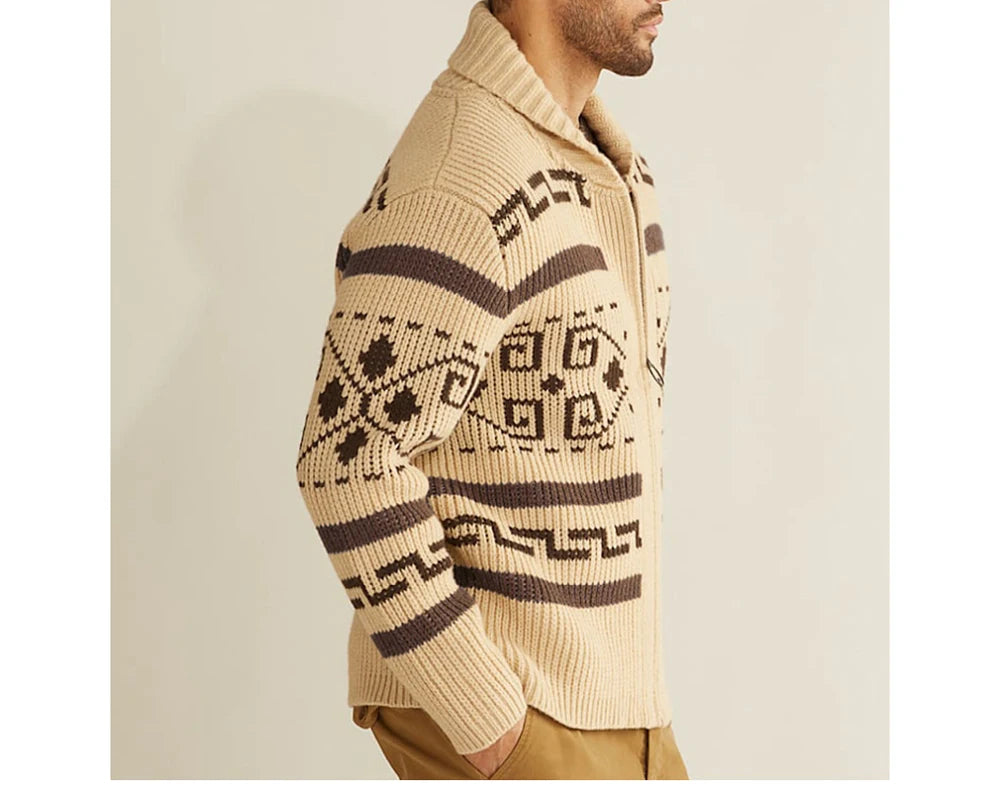 Cardigan Invernale Da Uomo In Maglia Lavorata Termico Caldo Abbigliamento Casual Moda Uomo YA2684