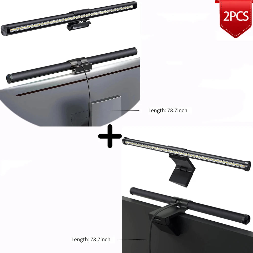 Barra Luminosa LED 44 Cm Per Monitor E Scrivania Con Atmosfera RGB Dimmerabile Ideale Per Studio E Lavoro