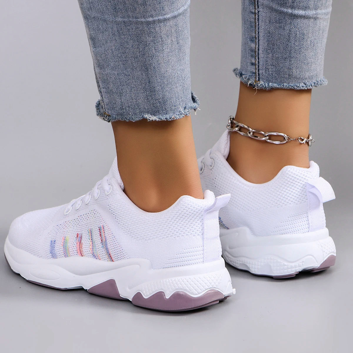 Scarpe Sportive Da Donna Primaverili Leggere Traspiranti Antiscivolo Scarpe Basse Casual Moderne