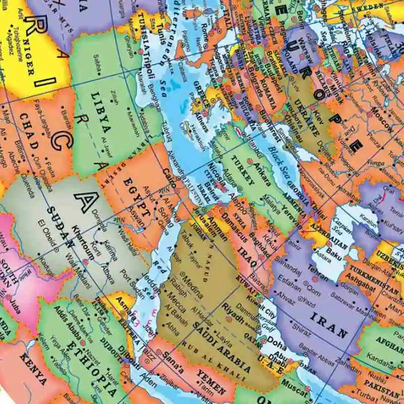 Set Globo Didattico Standard, Mappa Inglese HD 360 °   Rotazione, per studenti di classe e di geografia, risorsa didattica