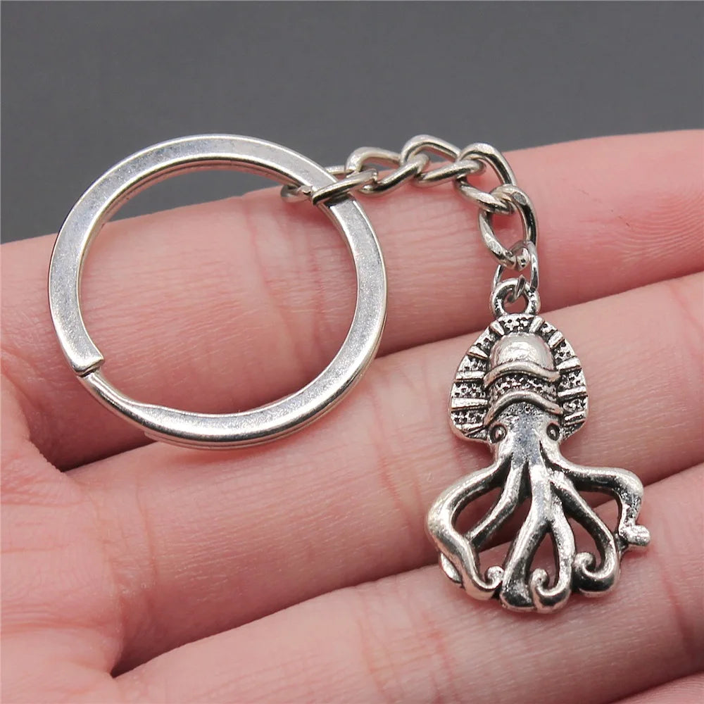 Portachiavi Tema Animali Marino Conchiglia Tartaruga Marina Cavalluccio Marino Polpo Calamari Stella Marina Sirena Regalo