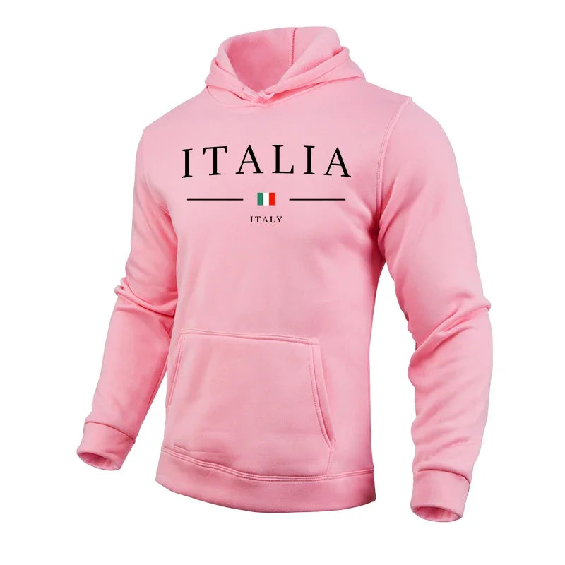 Felpe Con Cappuccio Stampate Fahsion Italia Per Uomo Maniche Lunghe Alta Qualità 2025 Fitness Sportive Casual