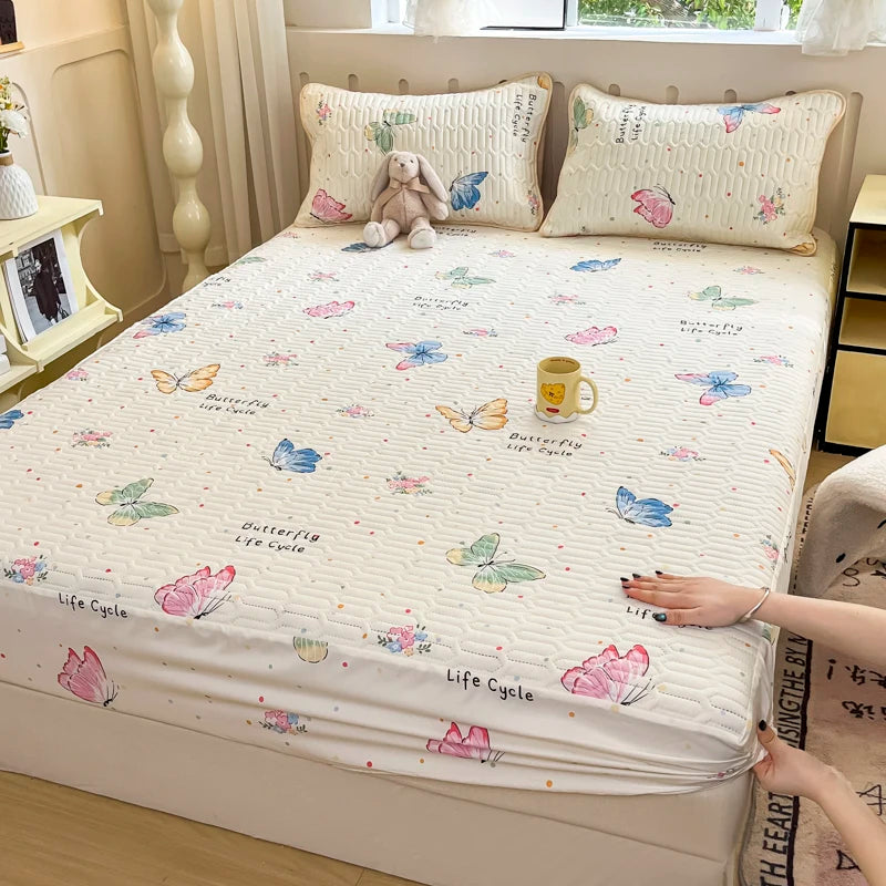 Copriletto Addensato Impermeabile Coprimaterasso Elastico Stampato Senza Federa Per Letto Di Casa