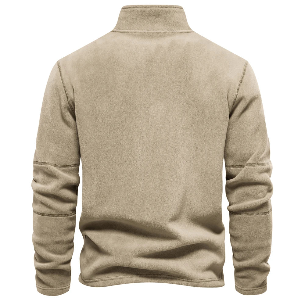 Giacca In Pile AIOPESON Per Uomo Caldo Premium Con Cerniera E Collo Rovesciato Soft Shell