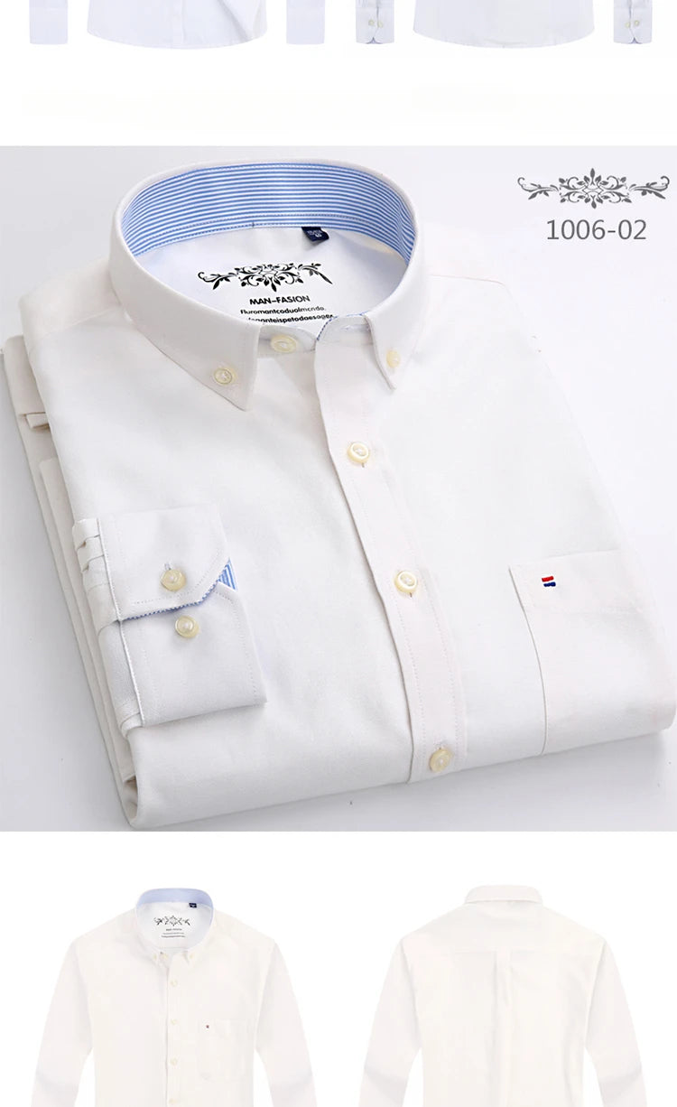 Novità Camicia Da Uomo Slim Fit Maniche Lunghe Formale Con Tasca Singola In Morbido Cotone Scozzese Per Ufficio