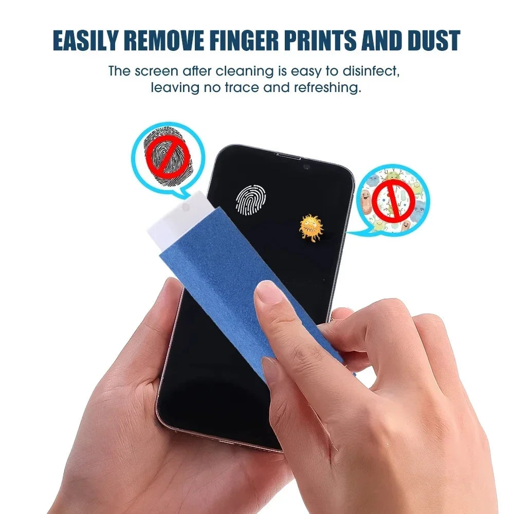 Pulitore Per Schermo Del Telefono 2 In 1 Spray Con Panno In Microfibra Per Computer Rimozione Polvere IPhone IPad Apple