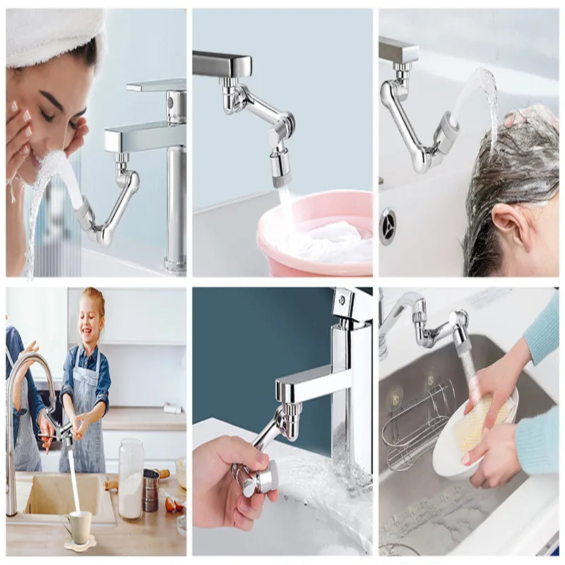 Estensore Aeratore Per Rubinetto Rotante Universale 1080 Gradi Testa Spruzzatrice 22 24mm Adattatore Lavabo Cucina
