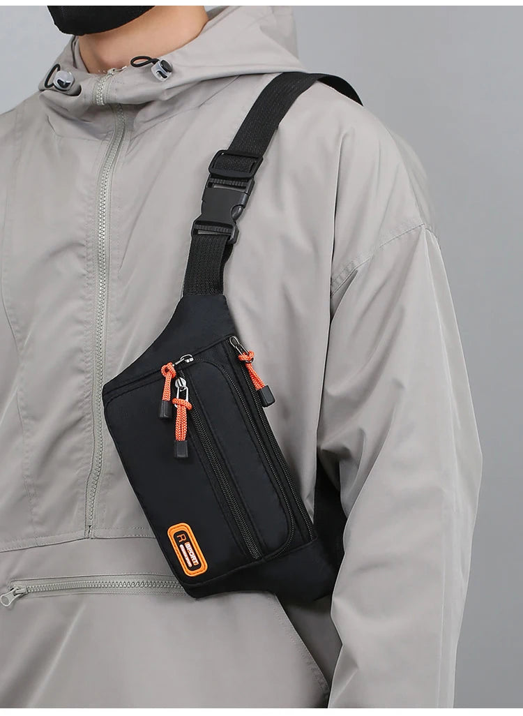 Marsupio da Uomo Impermeabile Unisex Borsa a Tracolla per Corsa e Attività Leggero e Resistente