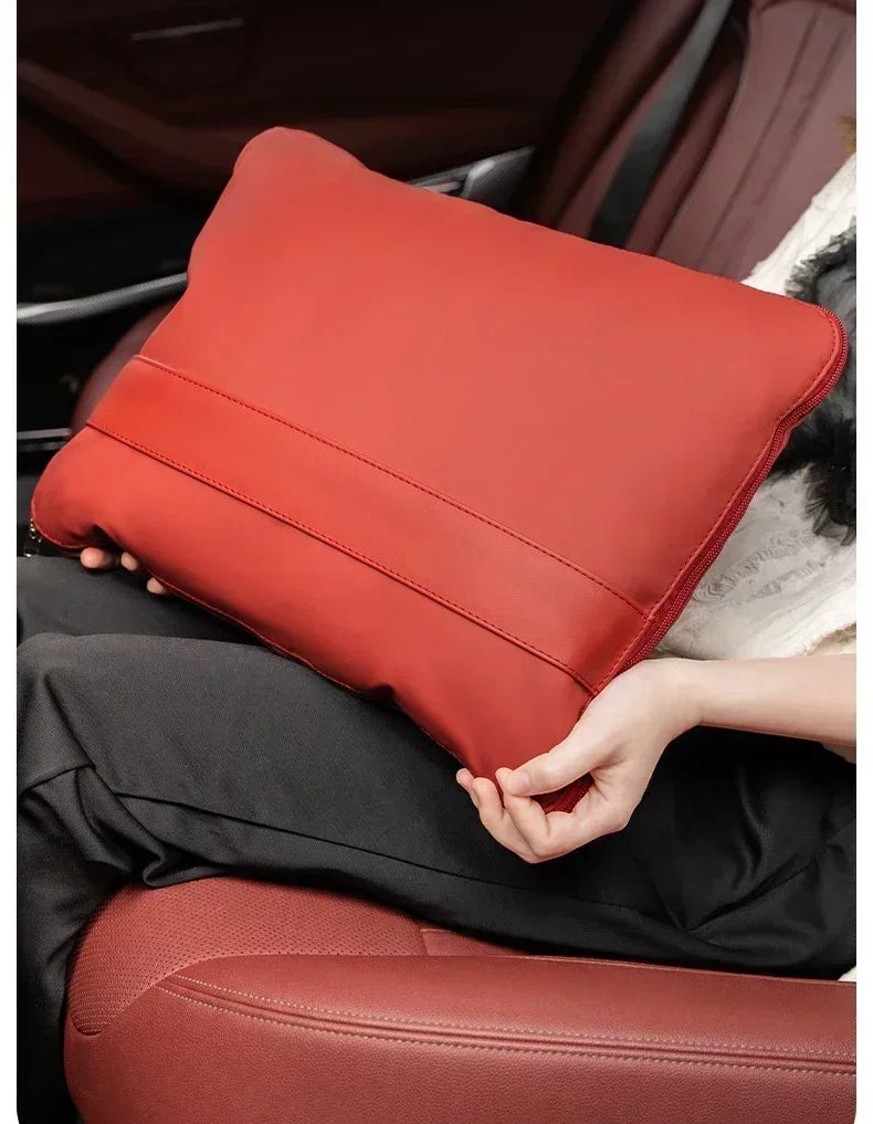 Cuscino Lombare Pieghevole Multifunzionale Per Auto Con Cuscino Trapuntato E Coperta Interna