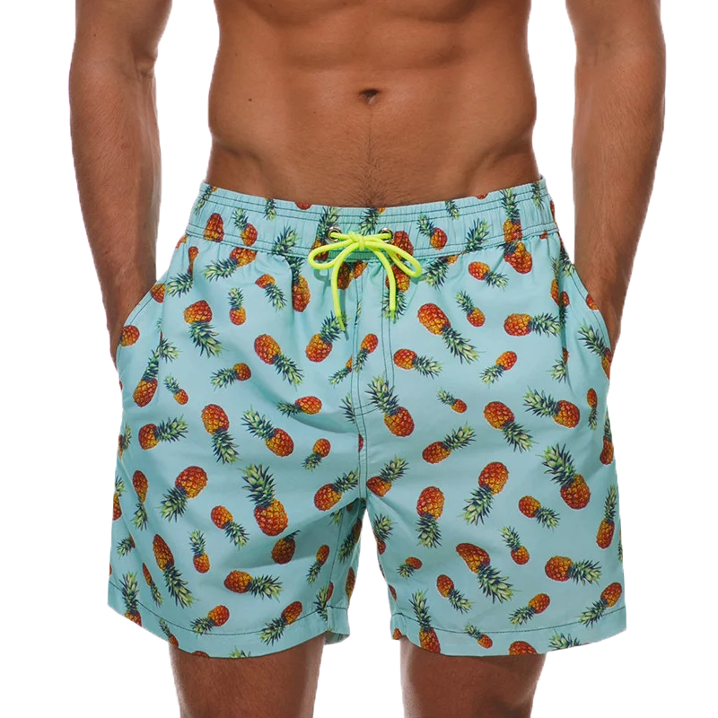 Datifer Pantaloncini Da Nuoto Uomo In Poliestere Con Fodera In Rete Stampa Vita Regolabile Tasche Per Palestra Piscina