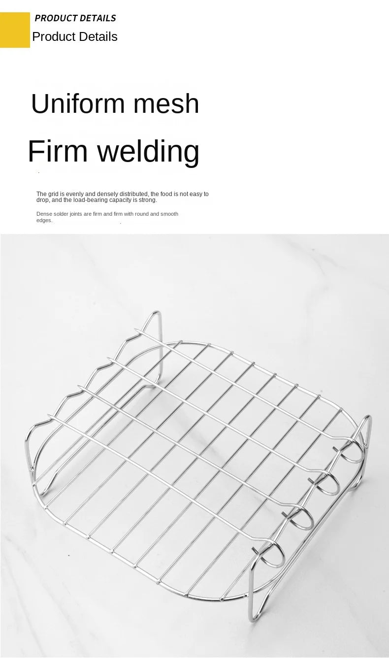 Set Grill Da Esterno Con Spiedini E Staffe Per Barbecue In Acciaio Inossidabile Per Friggitrice Ad Aria Quadrata