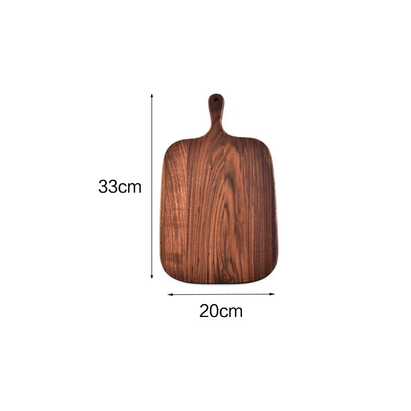 Tagliere Da Cucina In Noce Nera Rettangolare Senza Vernice In Legno Piatto Per Pizza Sushi Pane Vassoio Ecologico