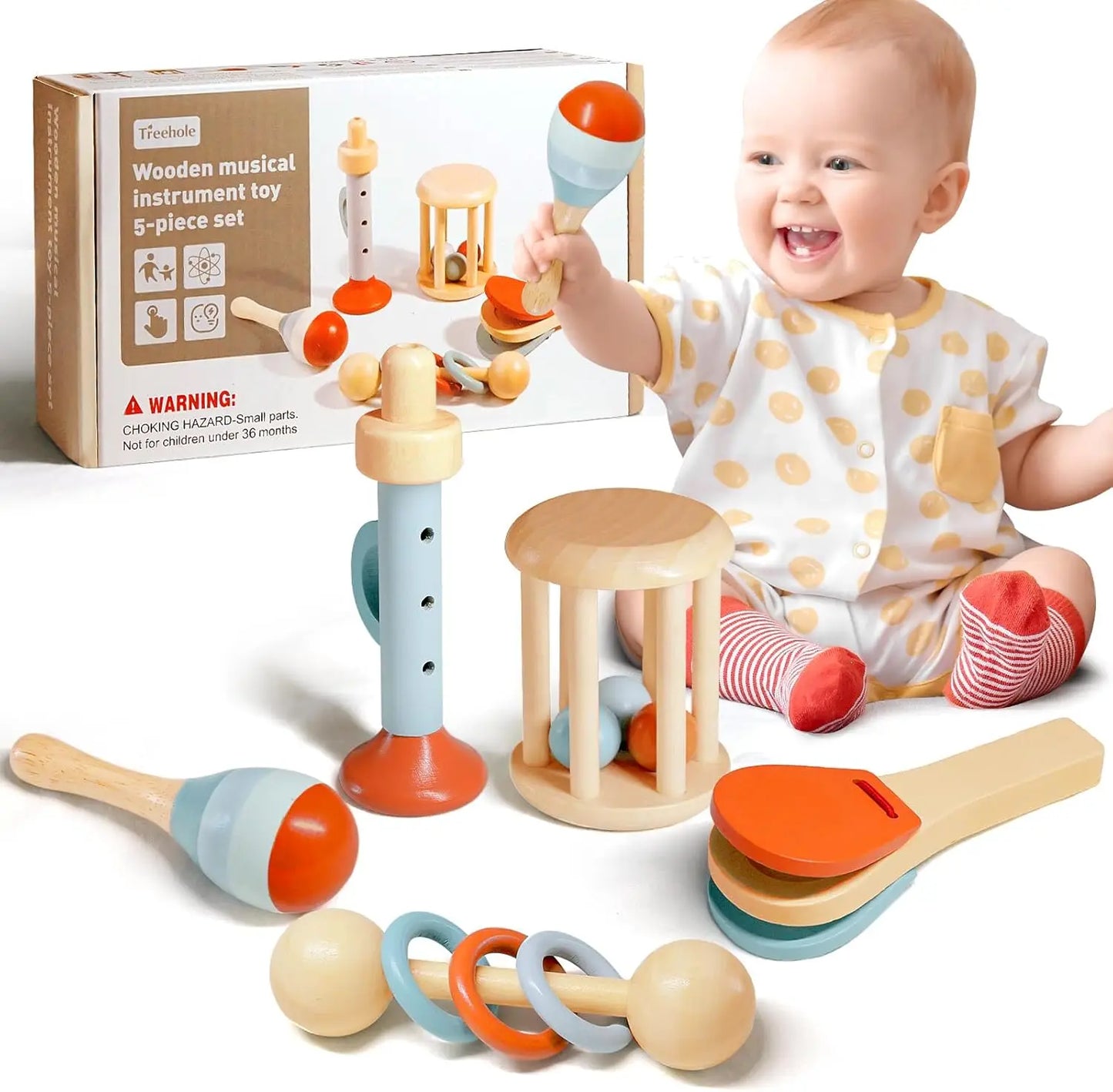Set Strumenti Musicali Per Bambini In Legno Montessori Xilofono E Tamburo Regalo Educativo Per Età Prescolare 3 6 Anni