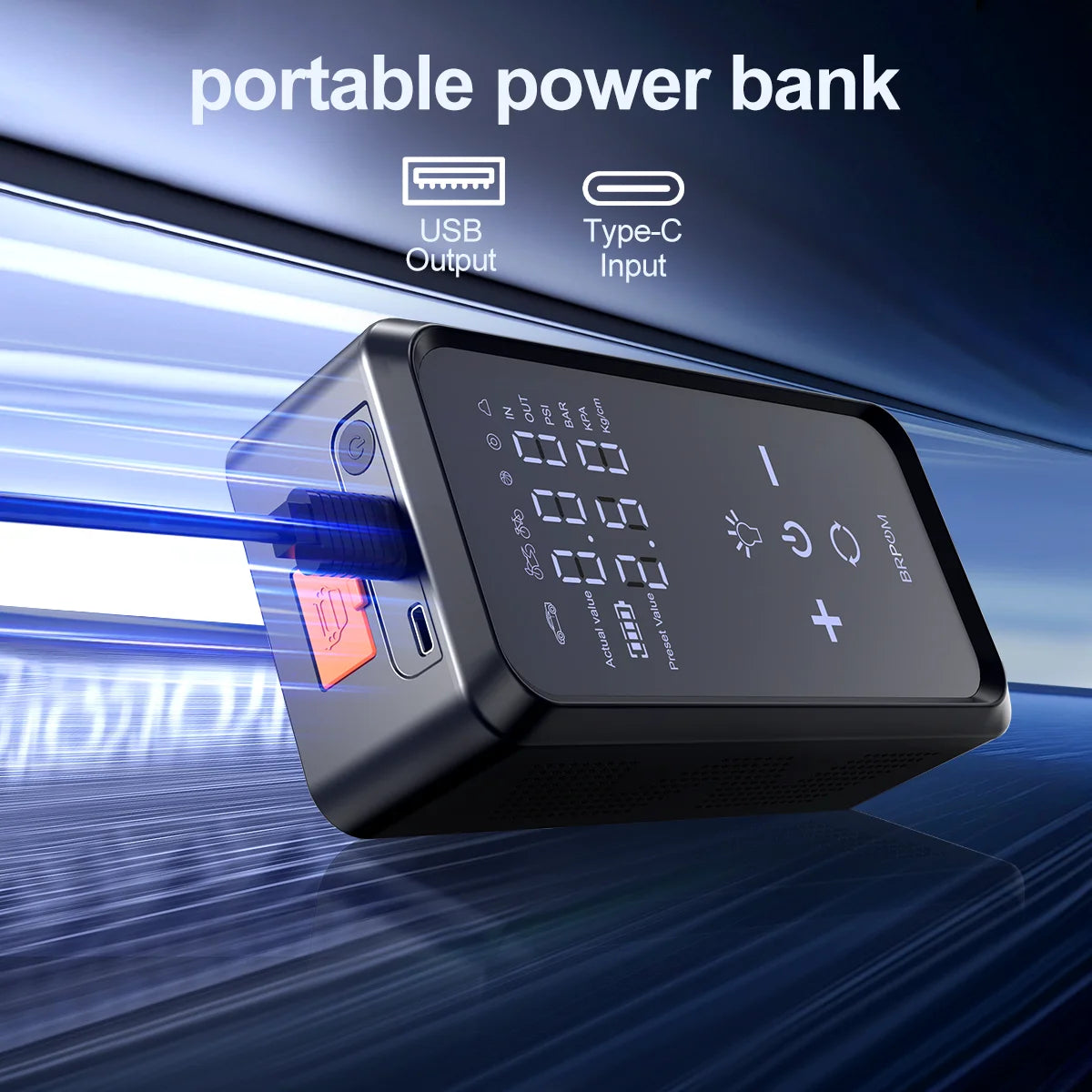 Avviatore Emergenza Auto 4 In 1 Power Bank 7000A 20000mAh 30000mAh Con Compressore 150 PSI Per Automobilisti Sicuri