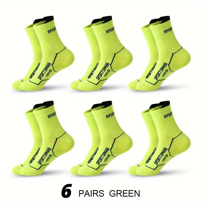Calzini Corti Da Uomo Per Basket E Corsa Con Rete Traspirante Assorbenti Odori Pack 6 Paia