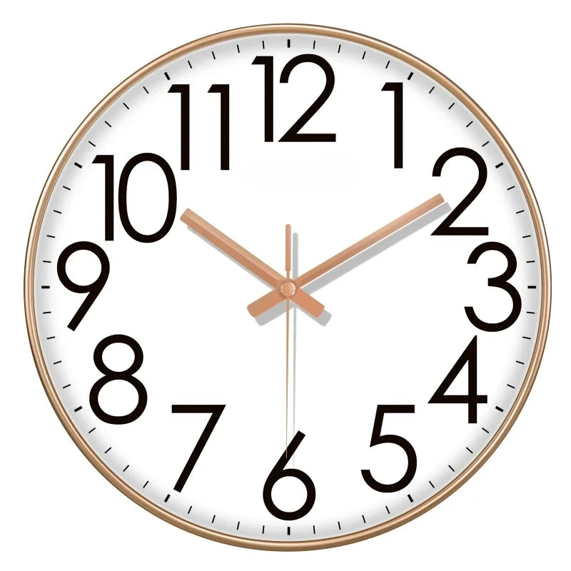Orologio Da Parete Quarzo Numeri Grandi Facile Da Leggere Decorazione Domestica Moderna Silenzioso Senza Ticchettio