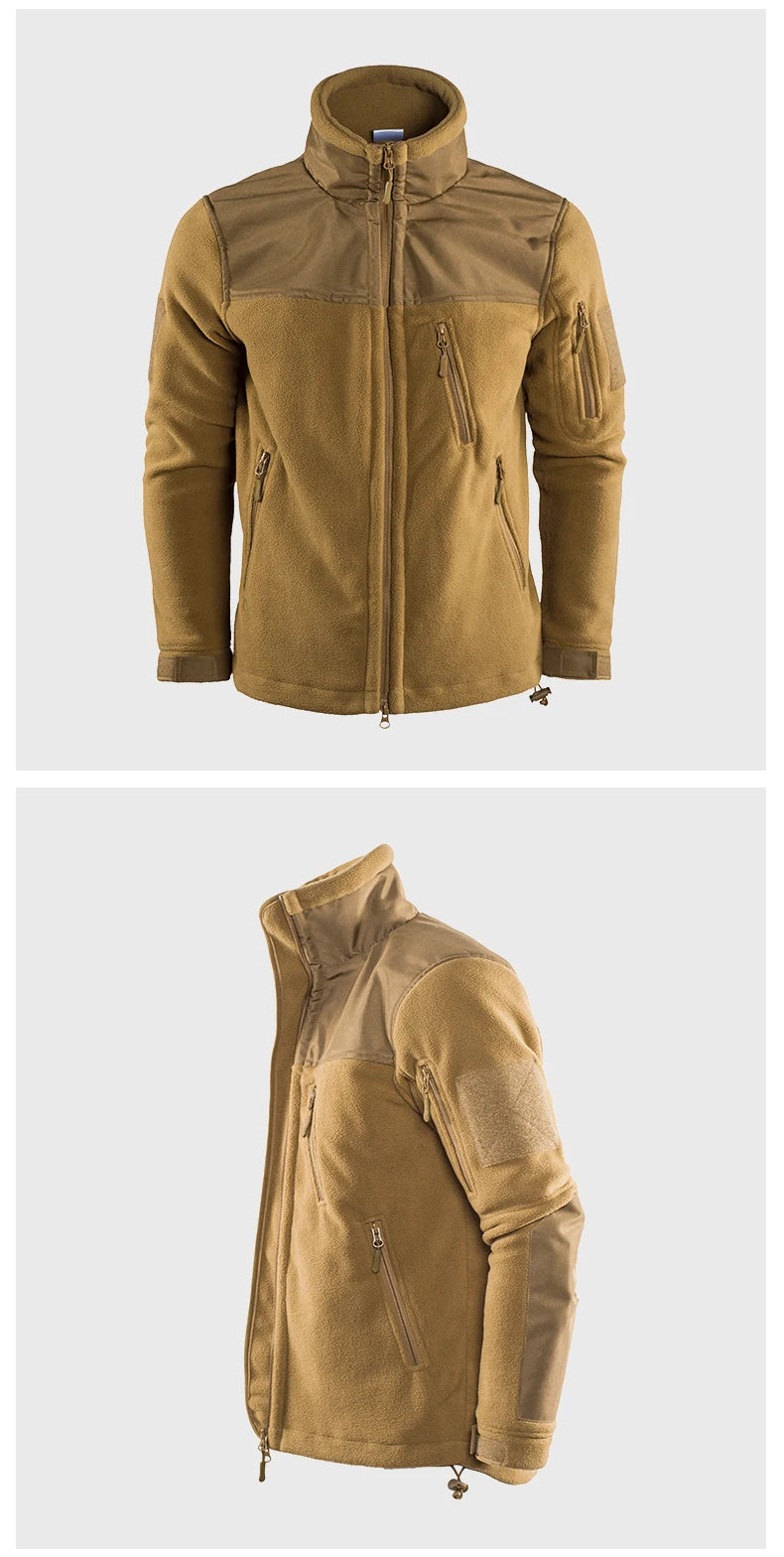 Giacca Invernale Tattica Militare In Pile Caldo Mimetico Cappotto Da Uomo Da Safari Outwear Abbigliamento Outdoor