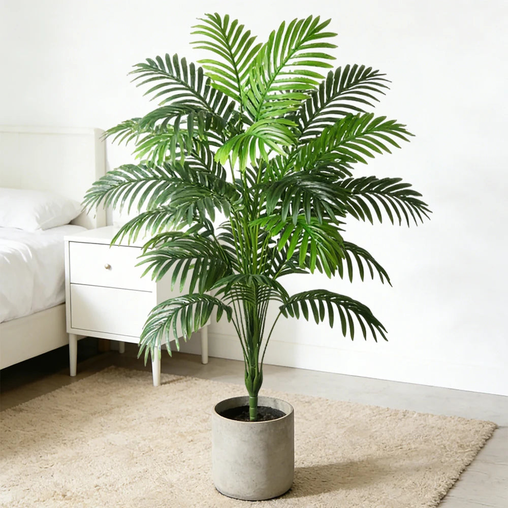 Palma Tropicale Artificiale Grande 90-120 cm Con Foglie Monstera In Plastica Per Decorazioni Casa Giardino Matrimonio