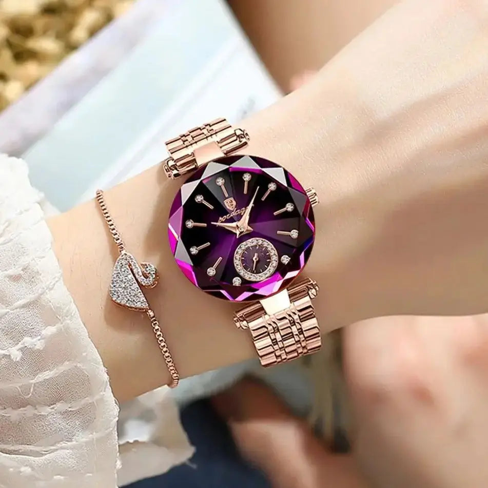 Orologio Da Donna Di Lusso POEDAGAR Impermeabile Al Quarzo Casuale Elegante Con Scatola Inclusa