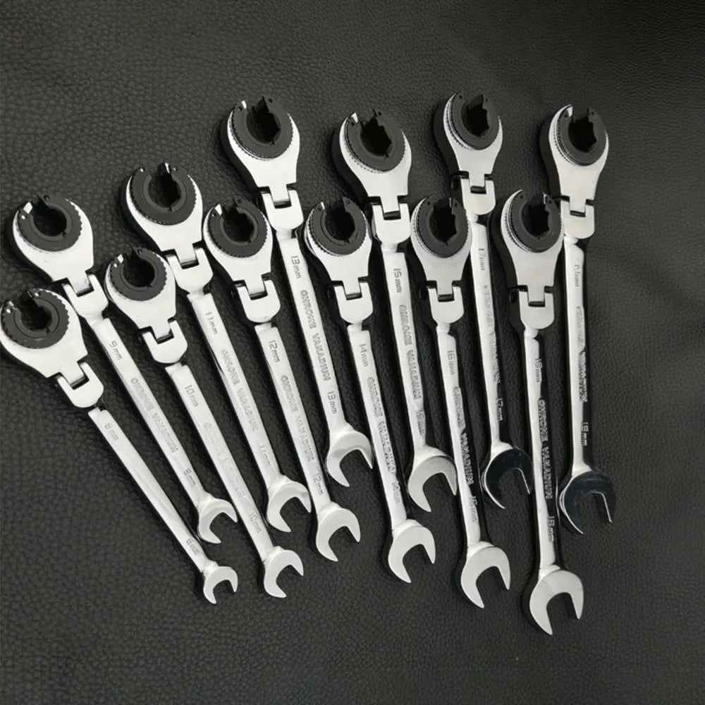 Chiave A Cricchetto Per Tubi Con Testa Flessibile Aperta 8 A 30 Mm 72 Denti Binoax Per Riparazioni Auto