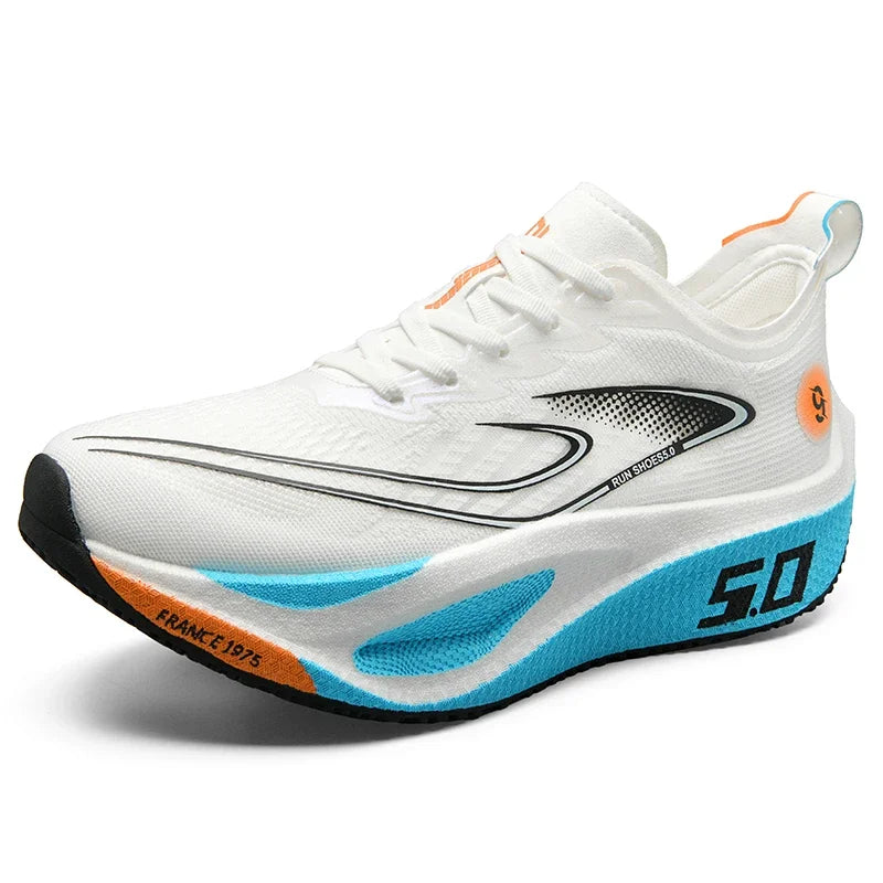 Scarpe Da Corsa 2025 Con Piastra In Carbonio Traspiranti Con Cuscino Di Rimbalzo Leggero Per Maratona Professionale