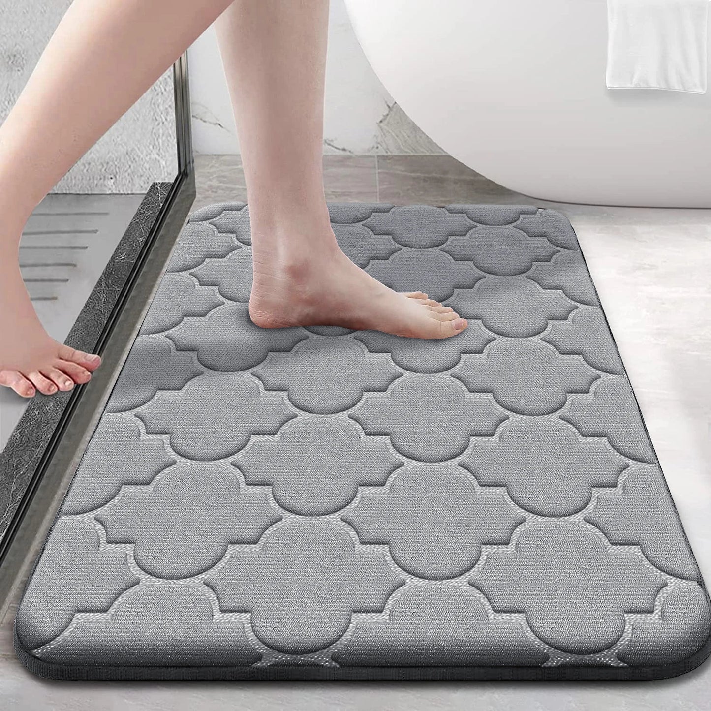 Tappeto Da Bagno Memory Foam Antiscivolo Ultra Morbido Assorbente E Lavabile In Lavatrice