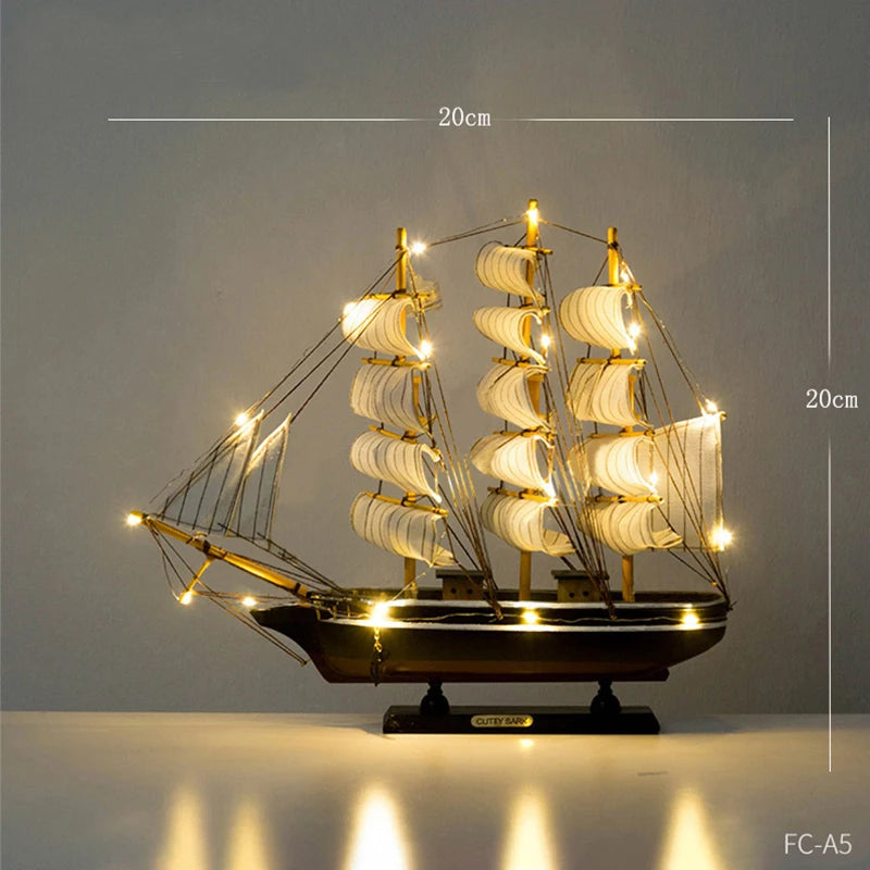 Modello Di Barca A Vela In Legno Per Decorazioni Della Casa In Stile Mediterraneo Accessori Regalo Compleanno