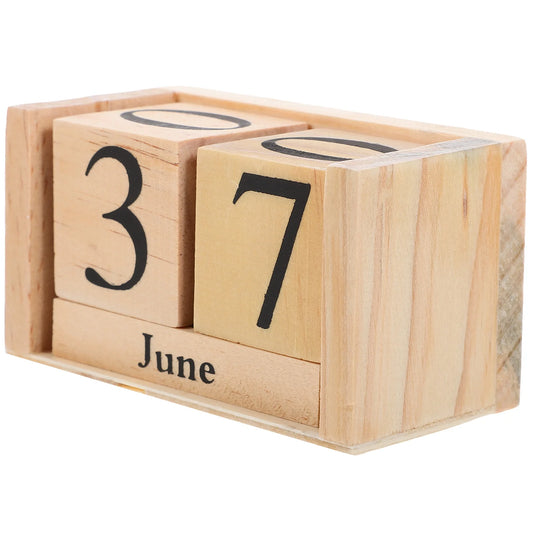 Calendario Da Tavolo 2025 In Blocco Di Legno Perpetuo Decorativo Elegante Per Uso Domestico