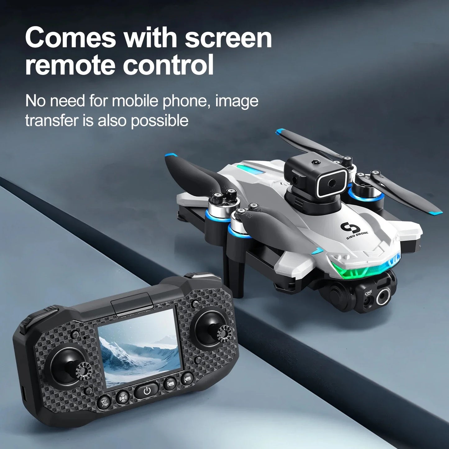 Drone Professionale 4K S160 Con Doppia Fotocamera FPV WIFI Evitamento Ostacoli Controllo Remoto RC