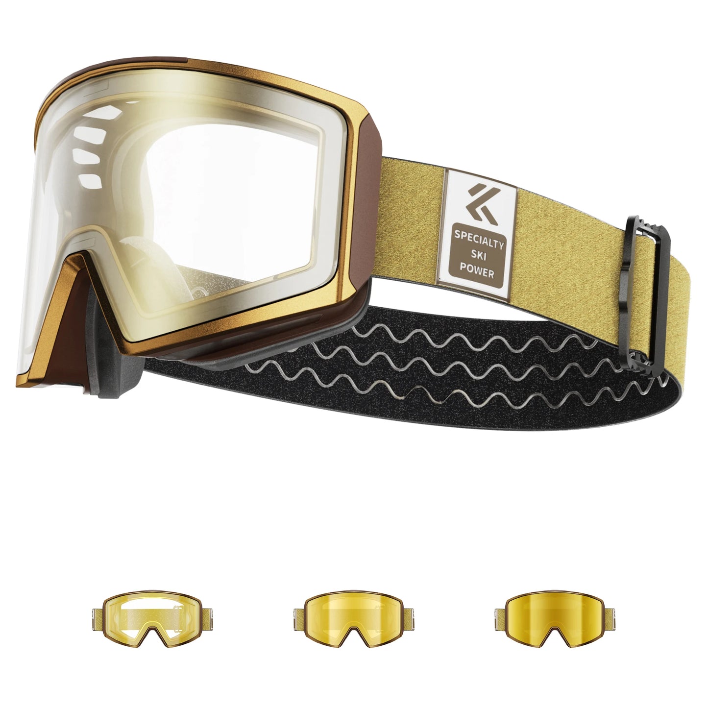 Kapvoe Occhiali Da Sci Fotocromatici E Maschera Da Snowboard Antiappannamento UV400 Per Uomo E Donna Occhiali Inverno
