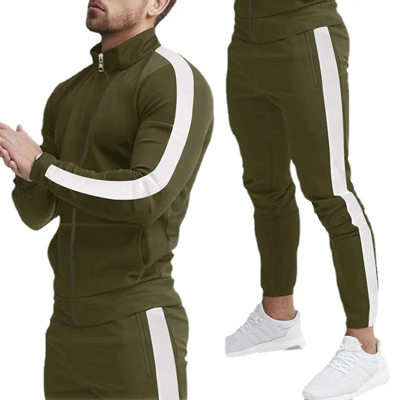 Tuta Sportiva Uomo Casual Autunno Inverno Colori Dell Abbigliamento Maschile Moderno