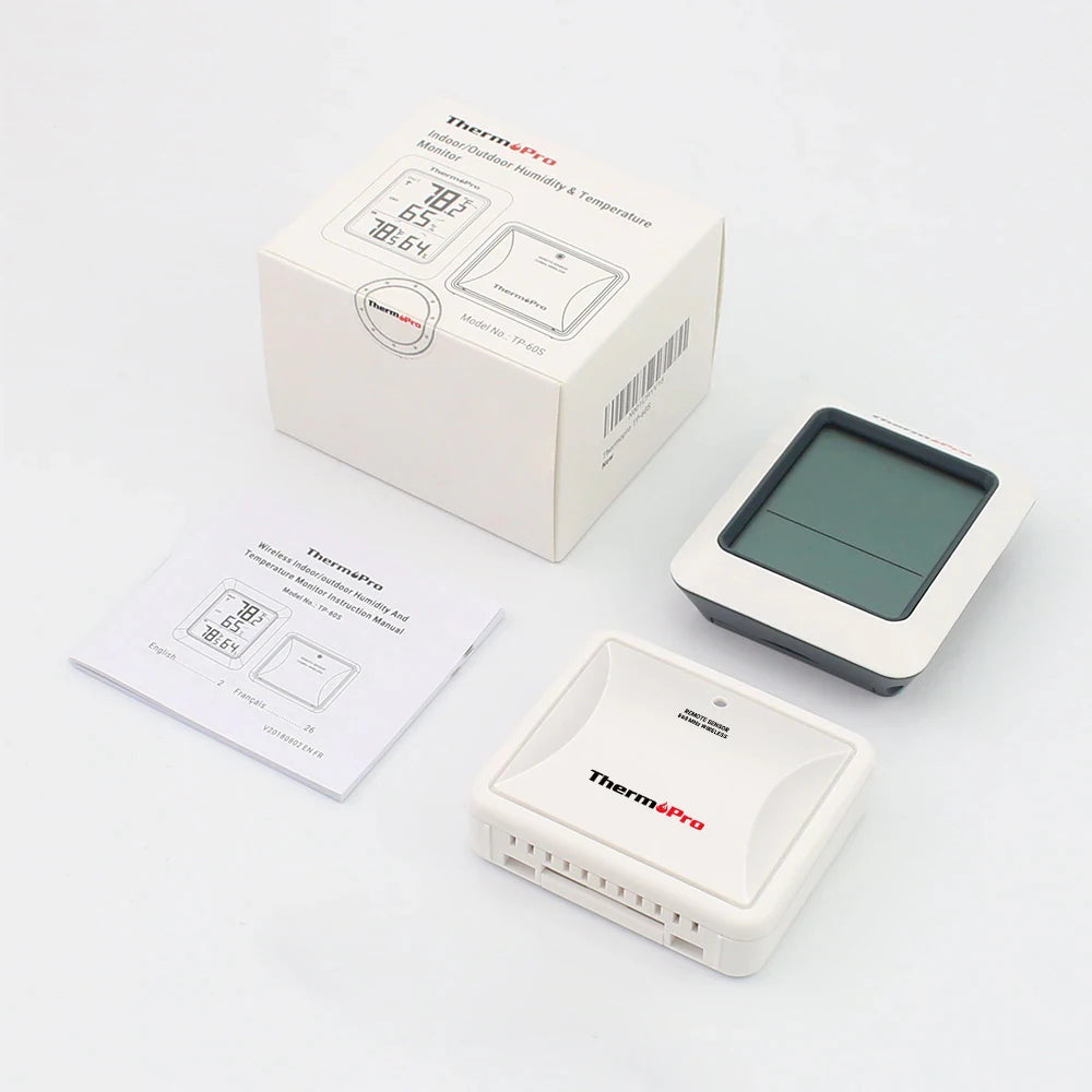 ThermoPro TP60C 60M Stazione Meteorologica Igrometro Digitale Wireless Interni Ed Esterni Per La Casa