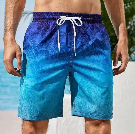 Pantaloncini da Spiaggia con Grafica Sfumata per Uomo Pantaloncini da Surf 3D Colorati e Pantaloni Corti Estivi Vacanza