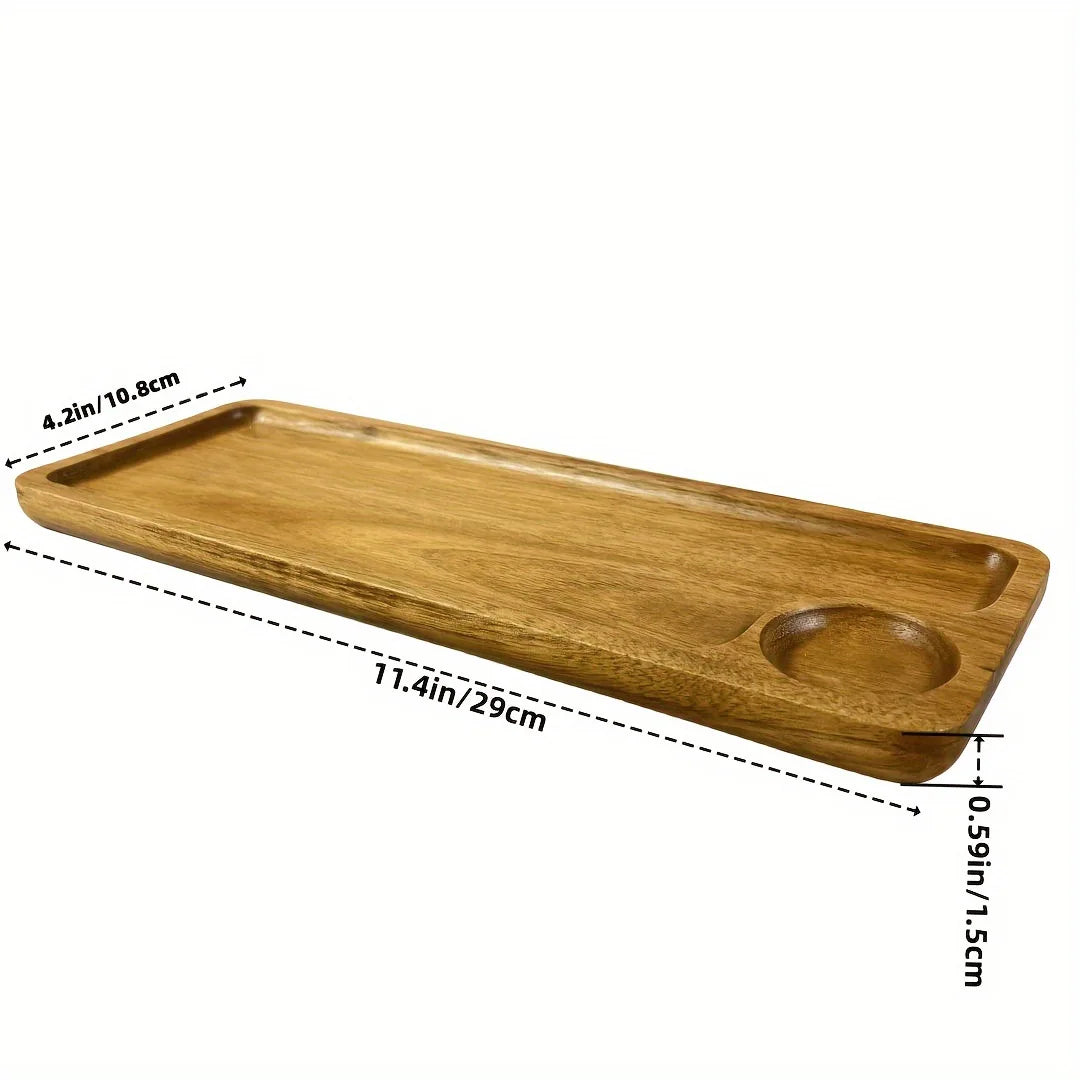 Piatto Di Frutta Giapponese In Legno Massello Rotondo Vassoio Snack Multidimensionale Ad Alto Valore Allingrosso