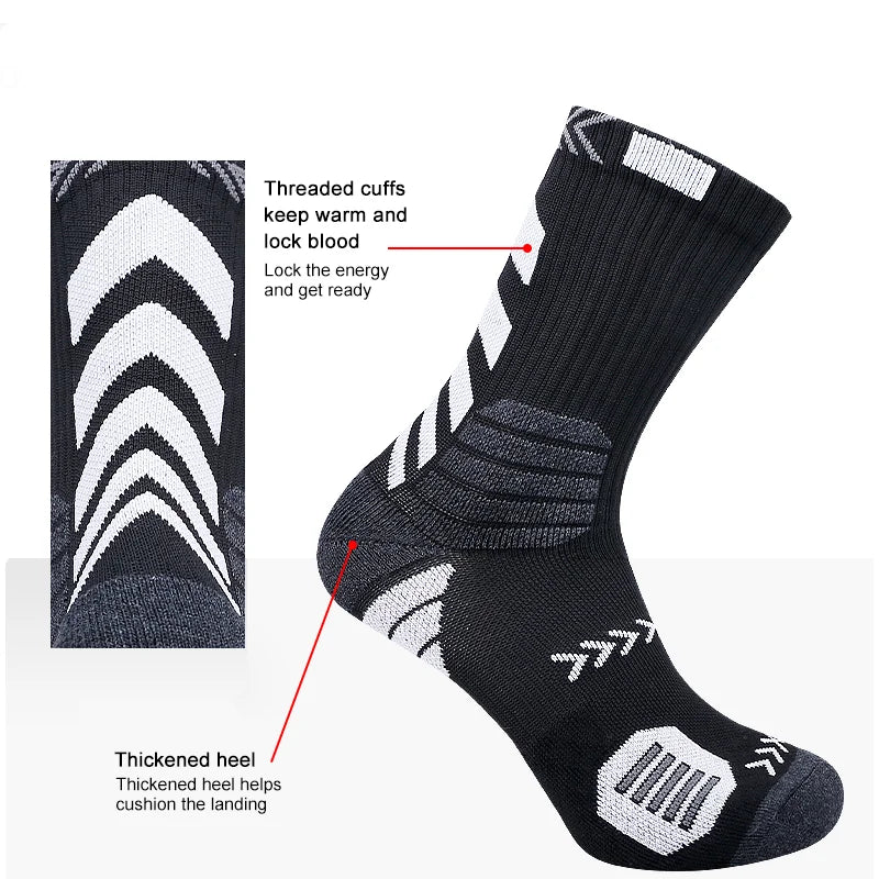 Calzini Sportivi Compressione Spessa Per Corsa E Ciclismo Set Tre Paia Rete Traspirante Supporto Mirato Per Atleti
