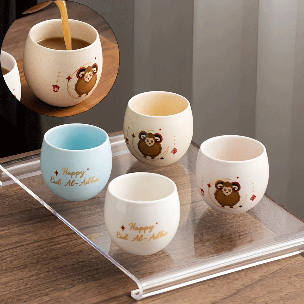 Tazza Ceramica Da 120 Ml Con Motivo Pecora Creativa Per Caffè E Tè Regalo Eid Al Adha Home Office Cucina