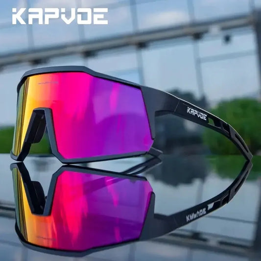 Kapvoe Occhiali Da Ciclismo Polarizzati UV400 Leggeri Per Bici Strada MTB Attrezzatura Sportiva